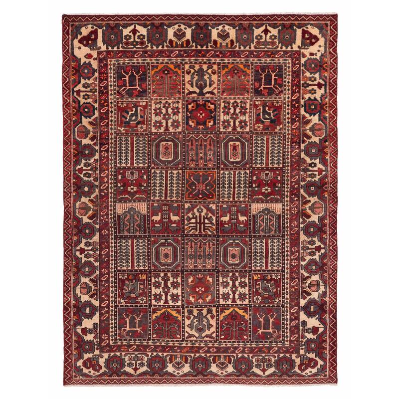 ECARPETGALLERY Hand-knotted Kayseri Vintage Red Wool Rug - 6'9 x 9'7