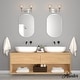 preview thumbnail 16 of 45, Hunter Xidane Vanity Wall Light - Bathroom, Mid Century Modern, Glam - Clear glass