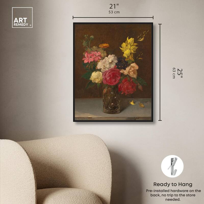Babcock Flowers in Cut Glass Canvas by Art Remedy