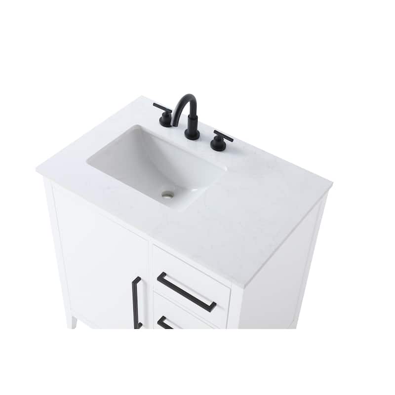 Elegant Lighting VF29332 Millie 32" Free Standing Single Basin Vanity