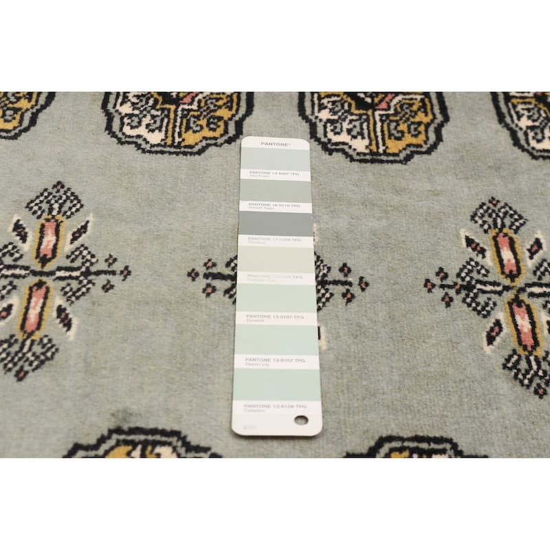 Finest Peshawar Bokhara Green Rug 5'9" x 8'2" - 5'9 x 8'2