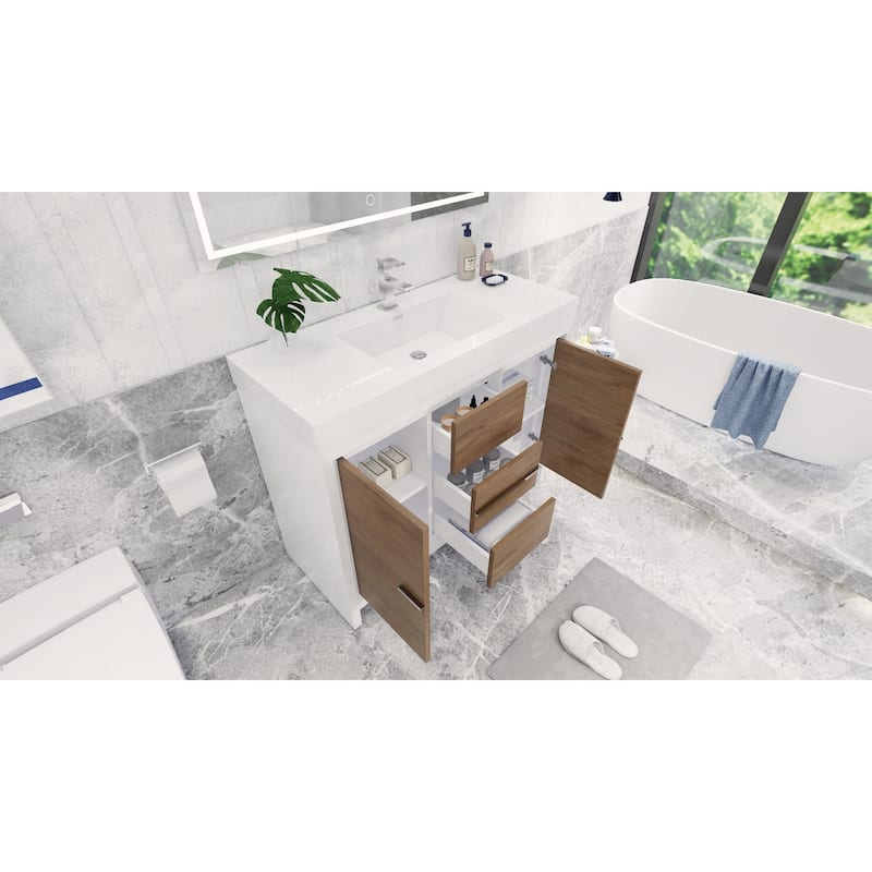 Dove 48'' Freestanding Vanity with Reinforced Acrylic Sink