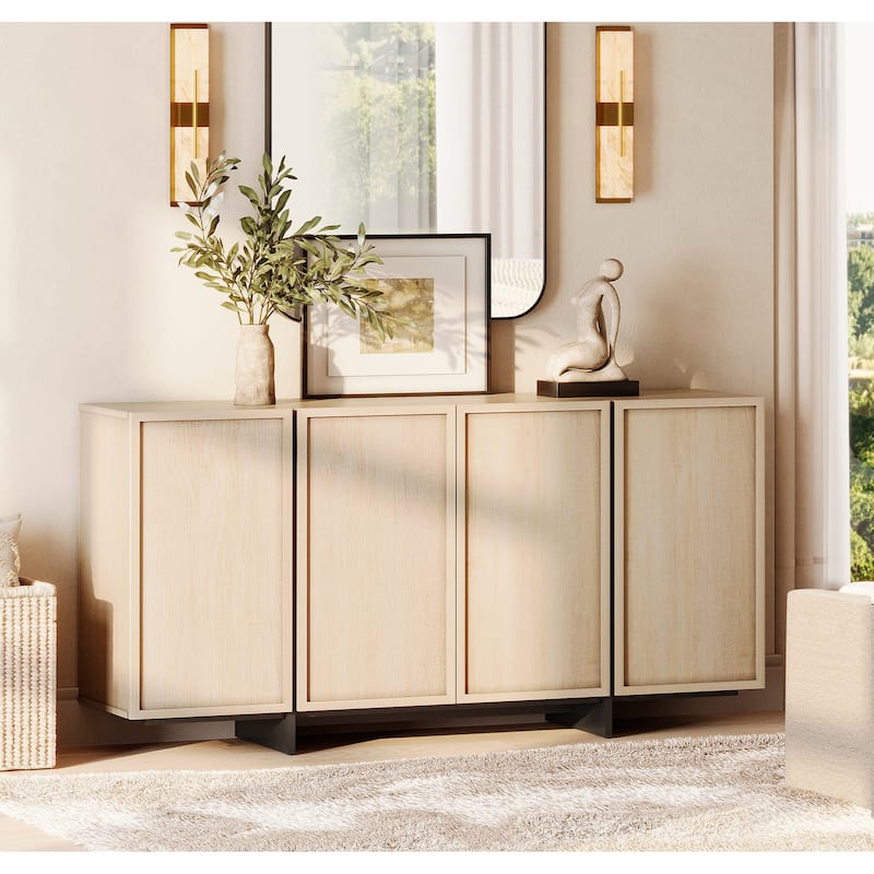 WAMPAT Buffet Cabinets, Modern Sideboard with Large Storage Space and T-Shaped Legs for Dinning Room, Kitchen