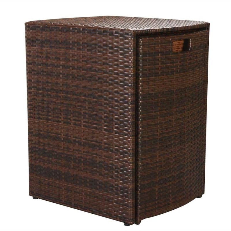 vidaXL Patio Bistro Set Outdoor Furniture Set Table and Chairs Poly Rattan - 23.6" x 18.9" x 27.6"