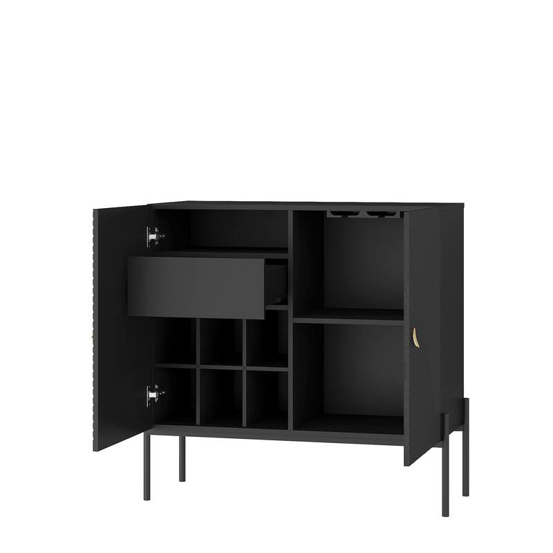 Home Coffee Bar Cabinet with Wine Rack Sideboard/Buffet - 2 Doors