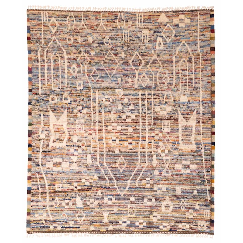 ECARPETGALLERY Hand-knotted Pak Finest Marrakesh Multi Color Wool Rug - 8'4 x 9'9