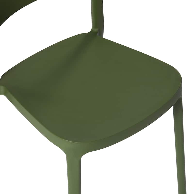 Frond and Form Outdoor Stacking Dining Side Chair (Set of 4)