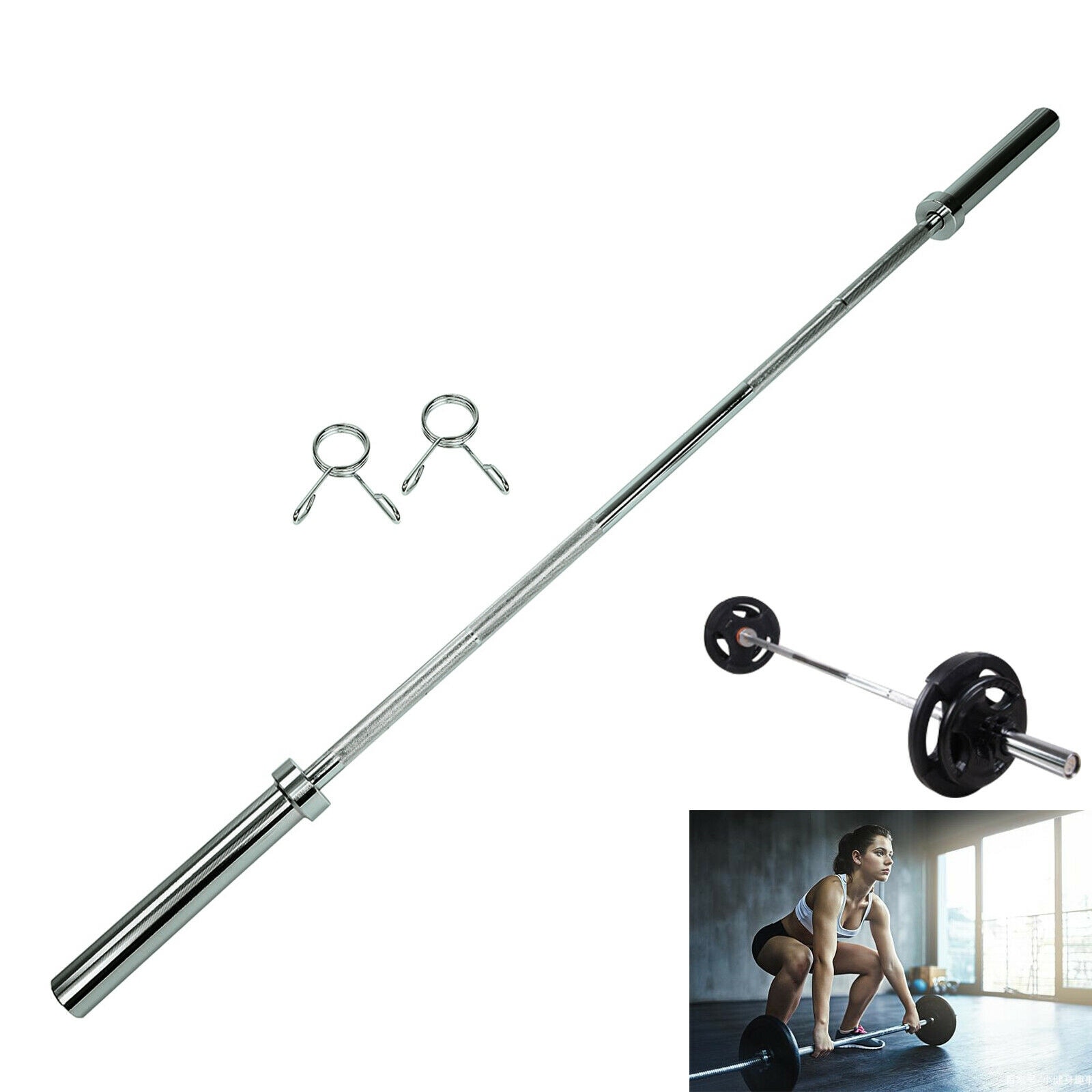 FT Olympic Barbell Bar Work Out Home Gym in Weight Lifting