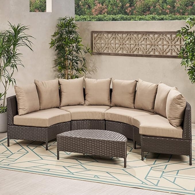 Semi circle outdoor cushions on sale