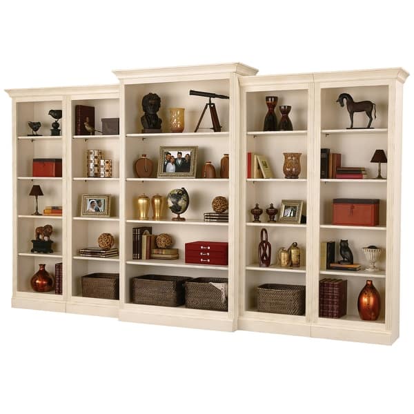 Shop Home Storage Solutions Vanilla Wood 5 Shelf Bookshelf Overstock 24229368