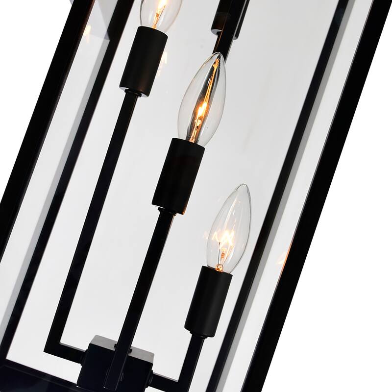 Windsor 4 Light Black Outdoor Wall Light