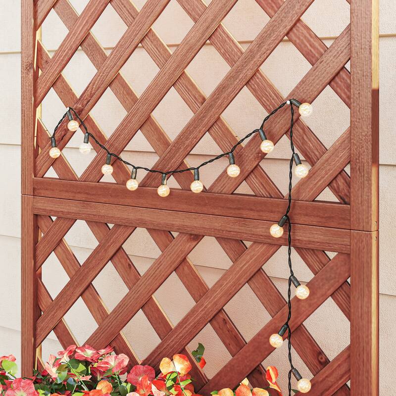 Outsunny Tall Planter Box with Trellis