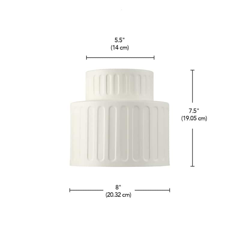 Globe Electric 91009617 Nora 8" Wide Flush Mount Drum Ceiling Fixture
