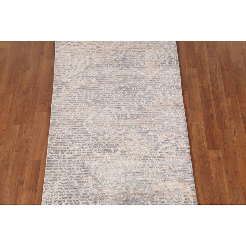 Abstract Modern Indian Accent Rug Handmade Wool Carpet - 2'11"x 5'1"