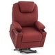 preview thumbnail 49 of 51, MCombo Large Power Lift Recliner Leather Chair with Massage, Heat, Cup Holders,Extended Footrest, Leather 7516