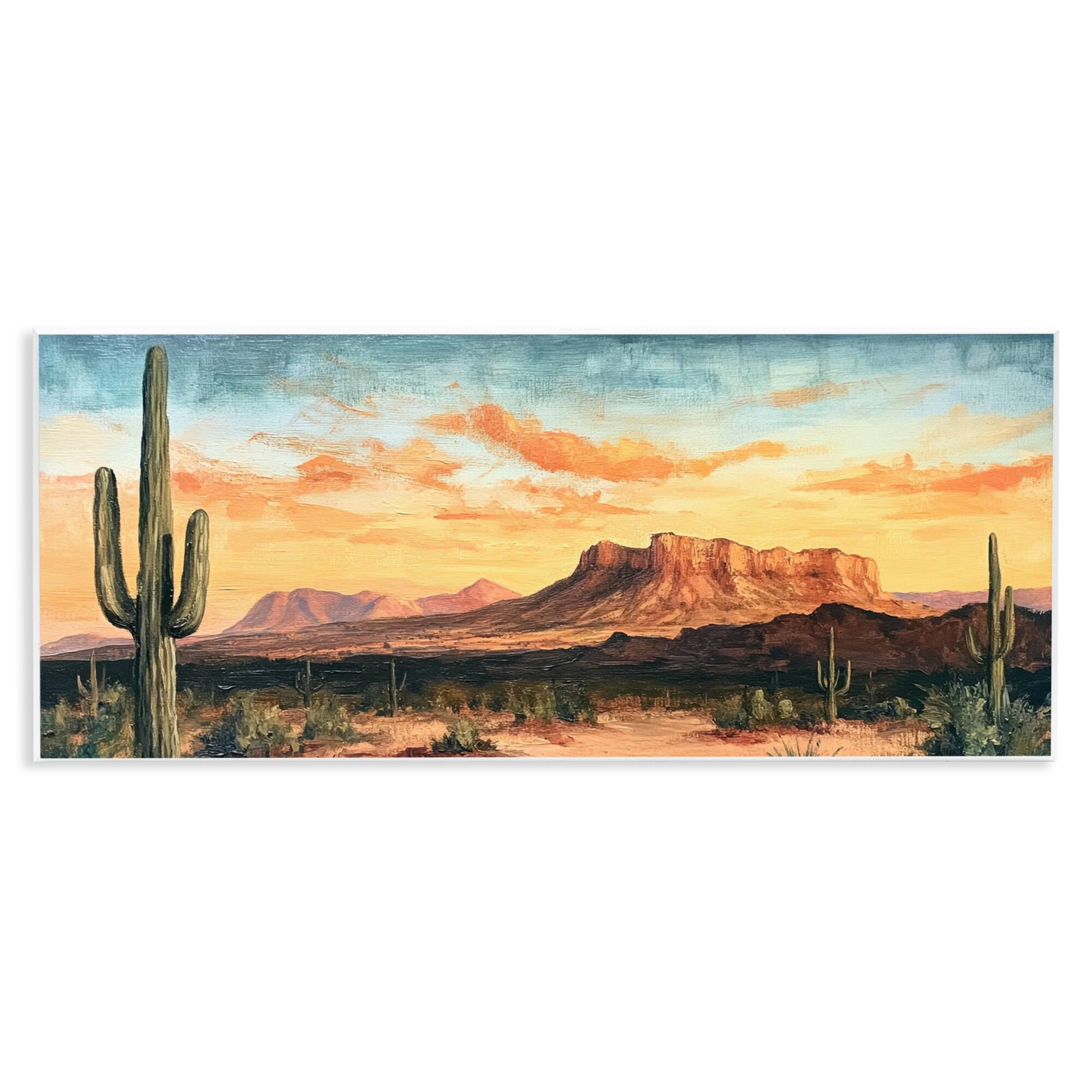 Stupell Classic Desert Sunrise Wall Plaque Art Design By Petal Prints Design