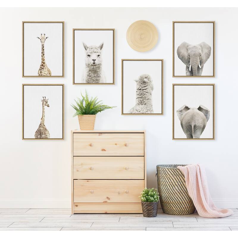 Kate and Laurel Sylvie Animal Front And Back Framed Canvas By Amy Peterson