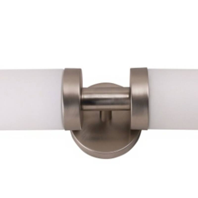 Greta 5 in. 2-Light Brushed Nickel Sconce - 20.12" W x 4.75" H x 4" D