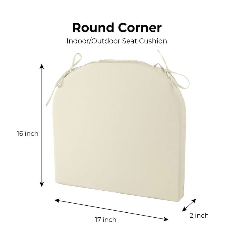 Set of 4 Solid Soft Outdoor Patio Deep Seat Cushion