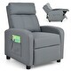 preview thumbnail 28 of 32, Gymax Kids Recliner Chair Adjustable Leather Sofa Armchair w/ Footrest Grey