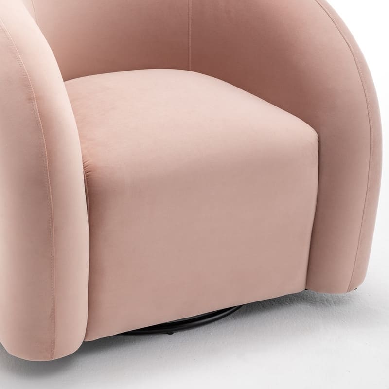 SEYNAR Modern Glam Velvet 360 Degree Swivel Accent Armchair with Tufted Back Set of 2