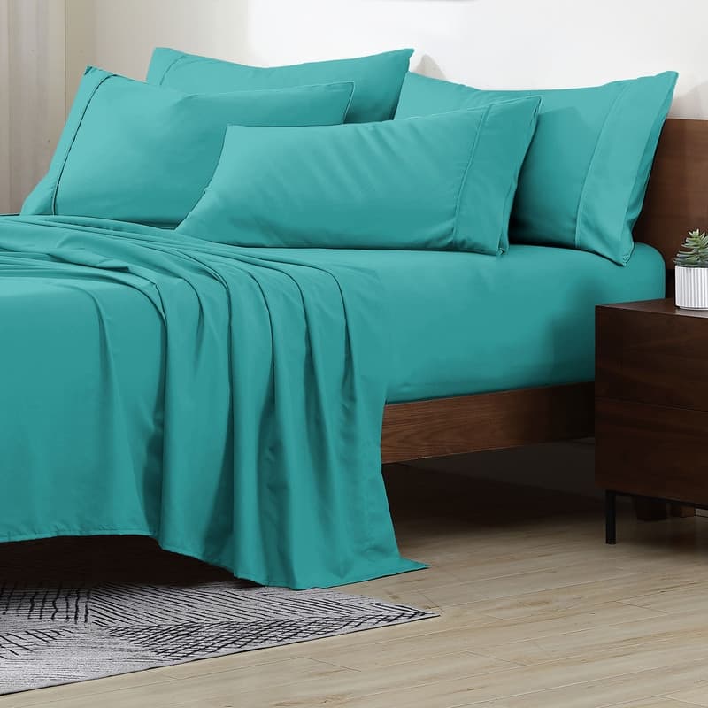 Swift Home Premium Ultra Soft Microfiber 6-Piece Sheet Set with Extra Pillowcases