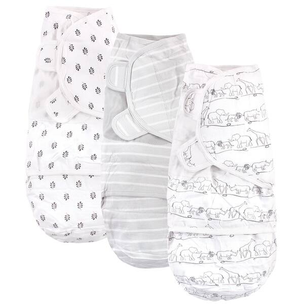 slide 1 of 1, Touched by Nature Baby Boy Organic Cotton Swaddle Wraps, Safari, 0-3 Months - Safari - 0-3 Months
