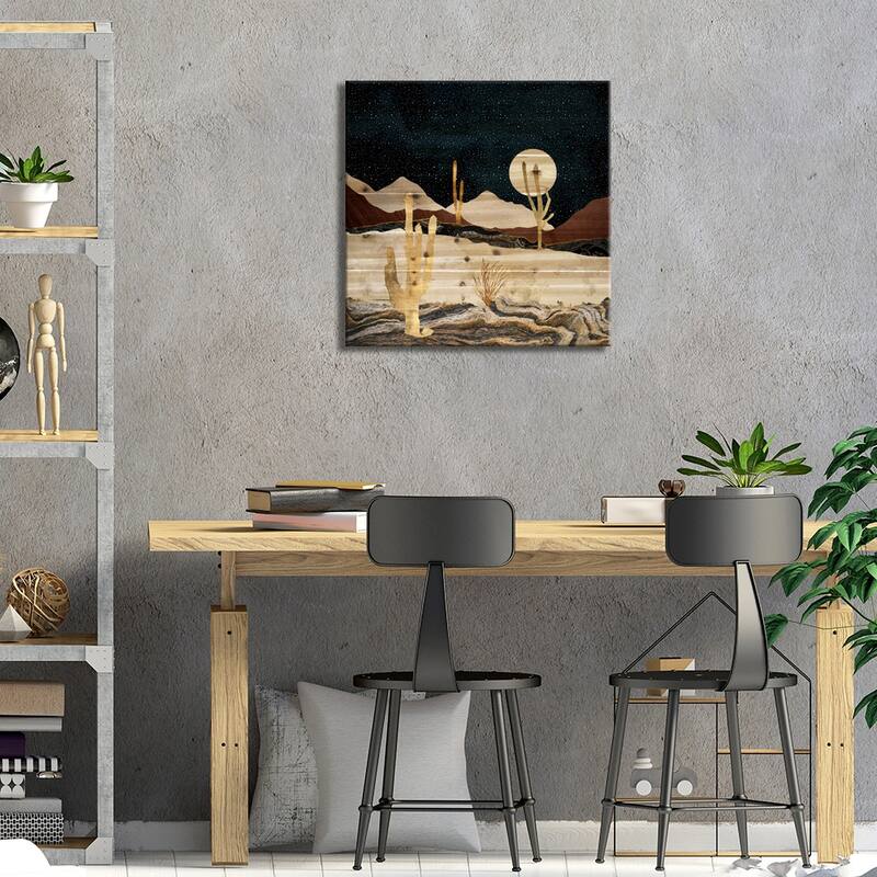 Desert View Print On Wood by SpaceFrog Designs - Multi-Color