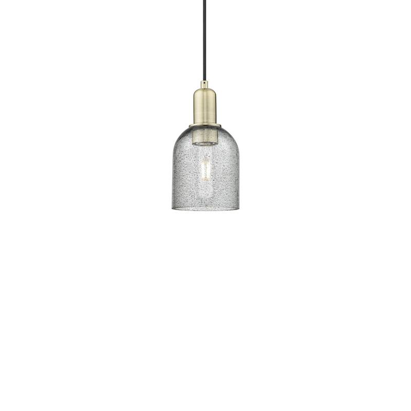 Innovations Lighting 716-1P-10-5 Caledonia Pendant Caledonia 5" Wide - Antique Brass / Charcoal