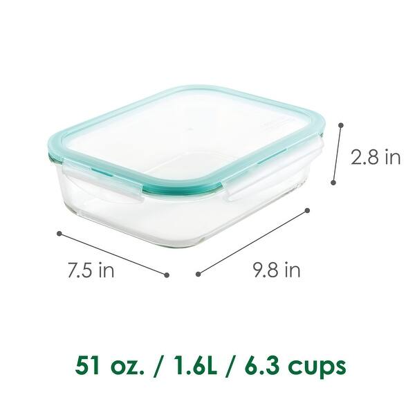 LocknLock Purely Better Glass Food Storage Containers 51oz 2 PC Set - Bed  Bath & Beyond - 32255997