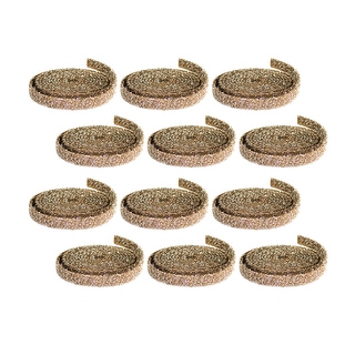 Gold Glitter Rope Ribbon (Set of 12 Rolls) - Bed Bath & Beyond - 39006750