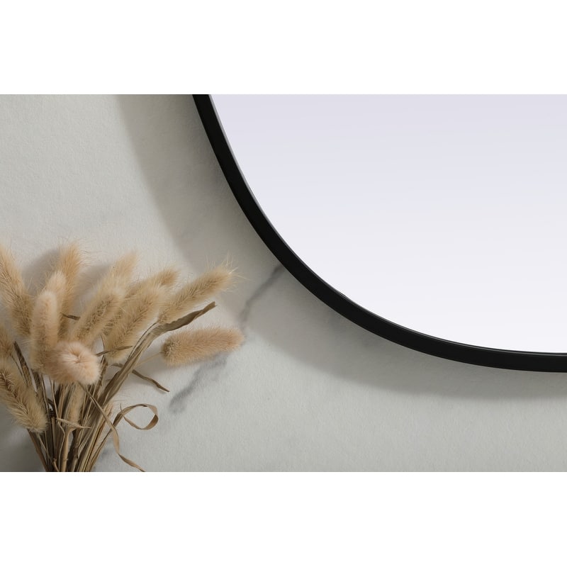 Indigo Home Metal Frame Oval Mirror 20x30 Inch