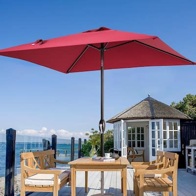 LIVOOSUN 6.5×6.5FT Square Patio Umbrella with UPF50+, Tilt Function, and Wind-Resistant Design——Experience Outdoor Comfort
