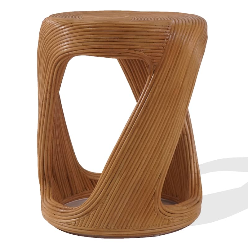 SAFAVIEH Couture Tyleigh Round Rattan Accent Table - 17"W x 17"D x 21"H