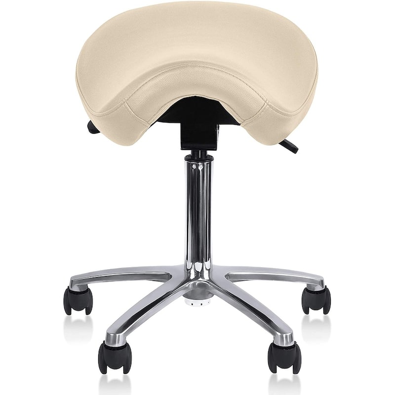 Adjustable Saddle Stool Tilt Backless Chair With Wheels Salon Dental Hygienist Rolling Dentist Clinical Hospital Lab Exam
