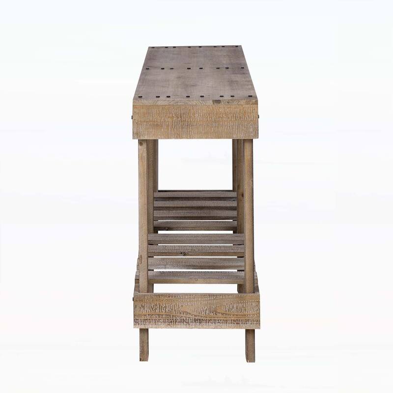 Vintage-Style Entryway Table with Shelf Storage and Adaptability for Multiple Home Settings