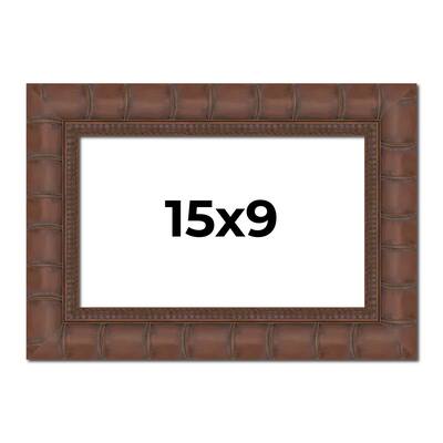 15x9 Frame Pewter Solid Wood Picture Frame Width 1.625 Inches | Interior Frame Depth 0.6875 Inches
