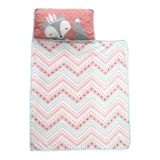 Lambs & Ivy Little Spirit Coral/Mint Southwest Fox Toddler Nap Mat