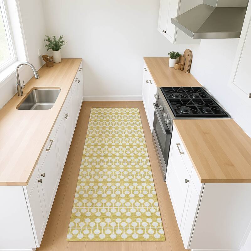 Machine Washable Indoor/ Outdoor Modern Ailey Chantille Rug