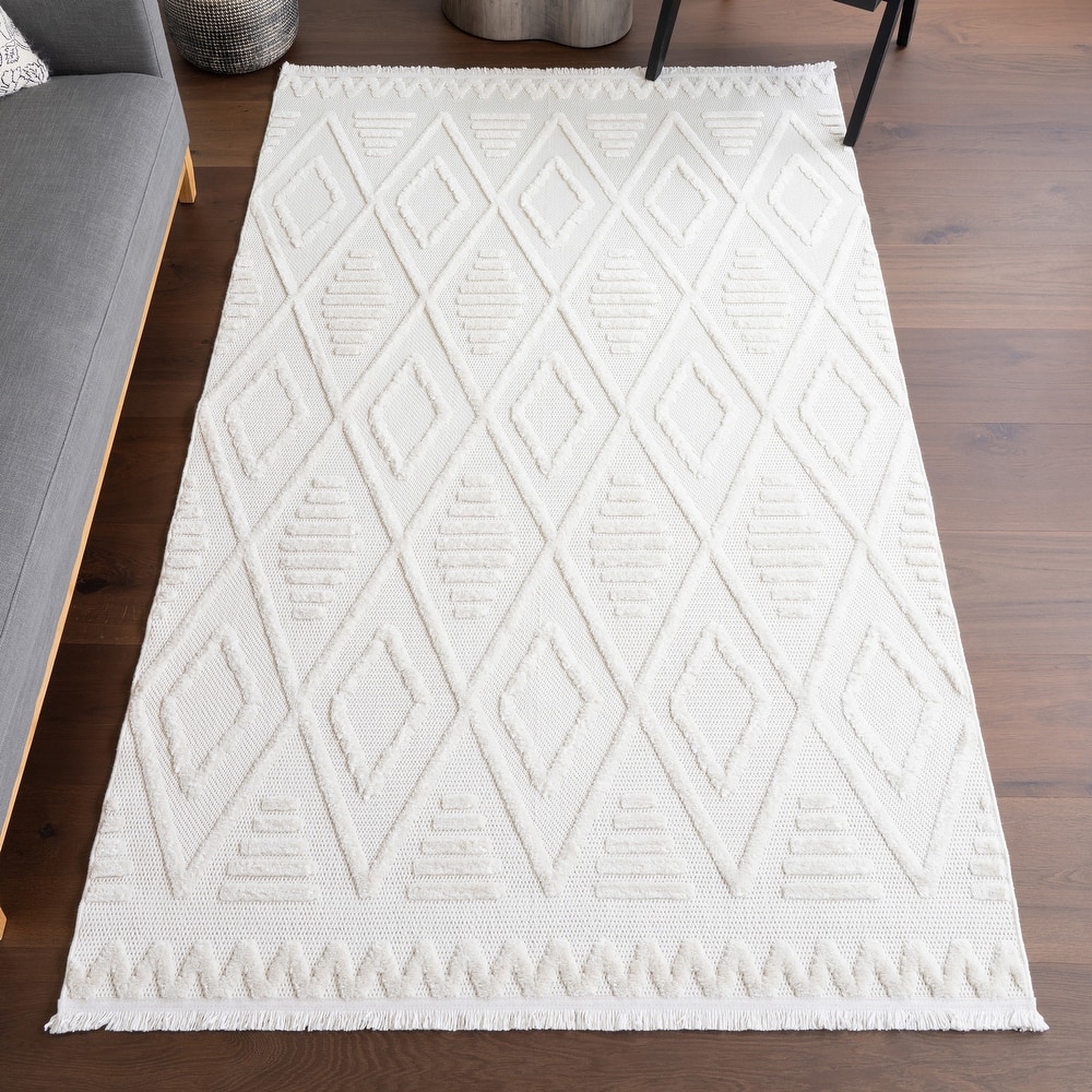 Nuloom Annaka Trellis Fringe Area Rug