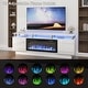 preview thumbnail 36 of 54, BOSSIN 70" Modern Electric Fireplace TV Stand, with Electronic Flame and LED Lights, High Gloss Finish Entertainment Center