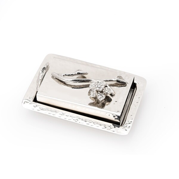 JSMB37F-Match Box w Jeweled Flower