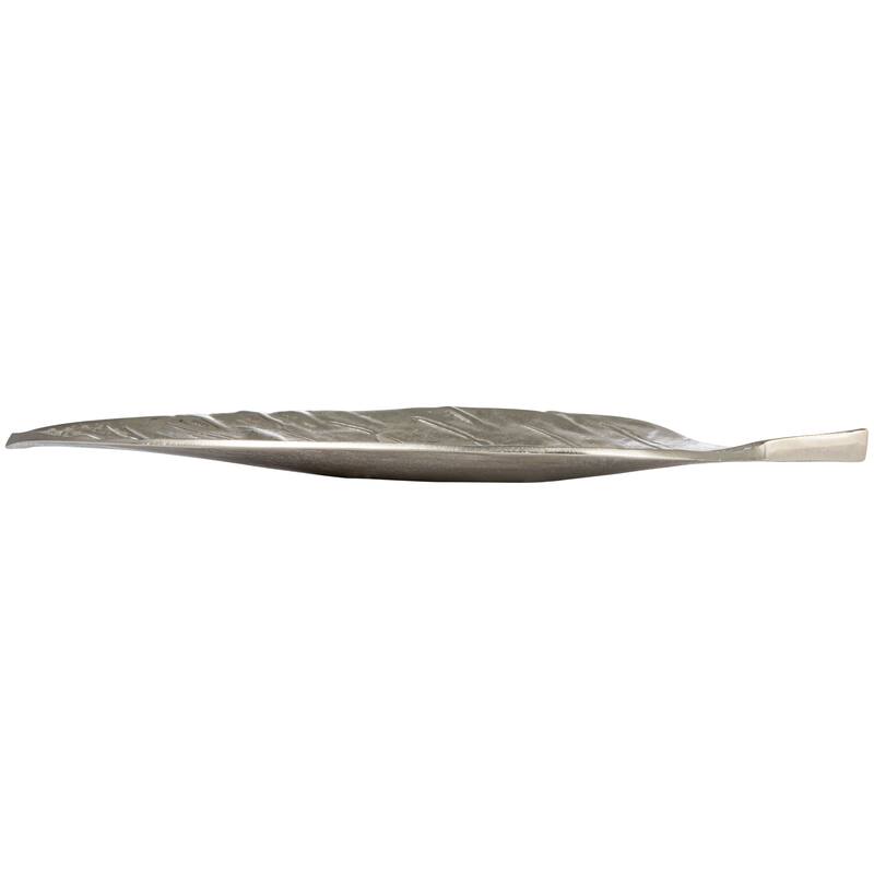 Aluminum Leaf Shaped Tray - 24.0"L x 8.3"W x 1.2"H