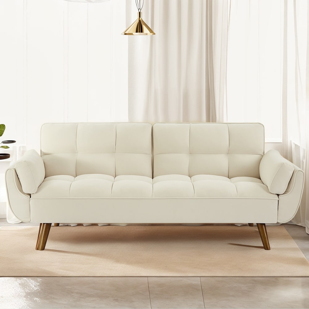 75.39'' Sofa Bed, Convertible Sleeper Couch with Pillows, Foldable Loveseat Furniture for Living Room