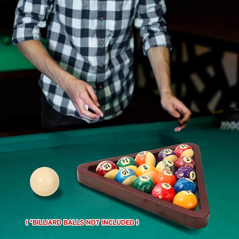 GSE™ Heavy-Duty Mahogany Solid Wood Billiard 8-Ball Triangle/9-Ball Diamond Pool Ball Racks for 2-1/4" Pool Balls