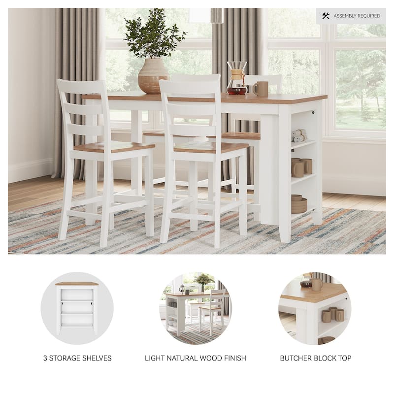 Signature Design by Ashley Gesthaven Counter Height Dining Table - 60" W x 30" D x 36" H