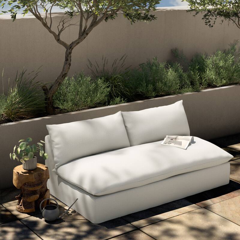 Carter Outdoor Sofa Piece-Faye Cream - 72.0W x 40.0 x 31.5H