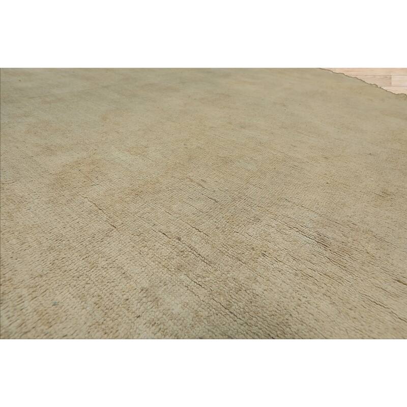 6x6 Round Hand Knotted Wool Gray Peshawar Modern & Contemporary Oushak Area Rug - 6' x 6' -Round