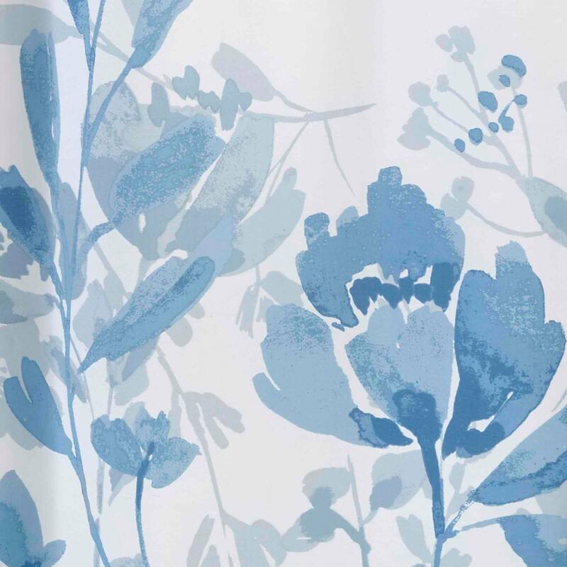 Izod Mystic Floral Blue Shower Curtain