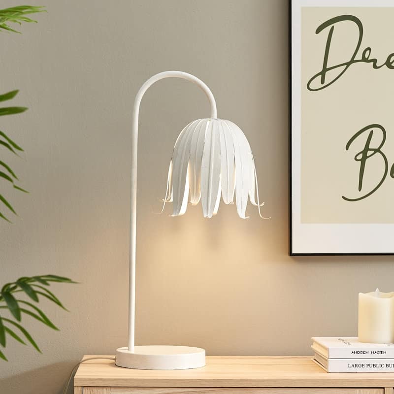 Acroma 23.63" Arched Steel Dimmable Table Lamp - N/A - White